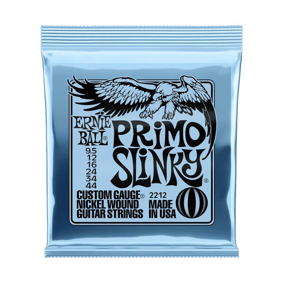 Cordes filées guitare électrique Primo Slinky 9,5-44 Ernie Ball Cordes filées guitare électrique Primo Slinky 9,5-44 Ernie Ball