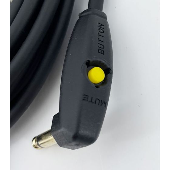 Cable 24AWG noir Tressé Blindé Switch Mute jacks Droit-Coudé 3m Groovit