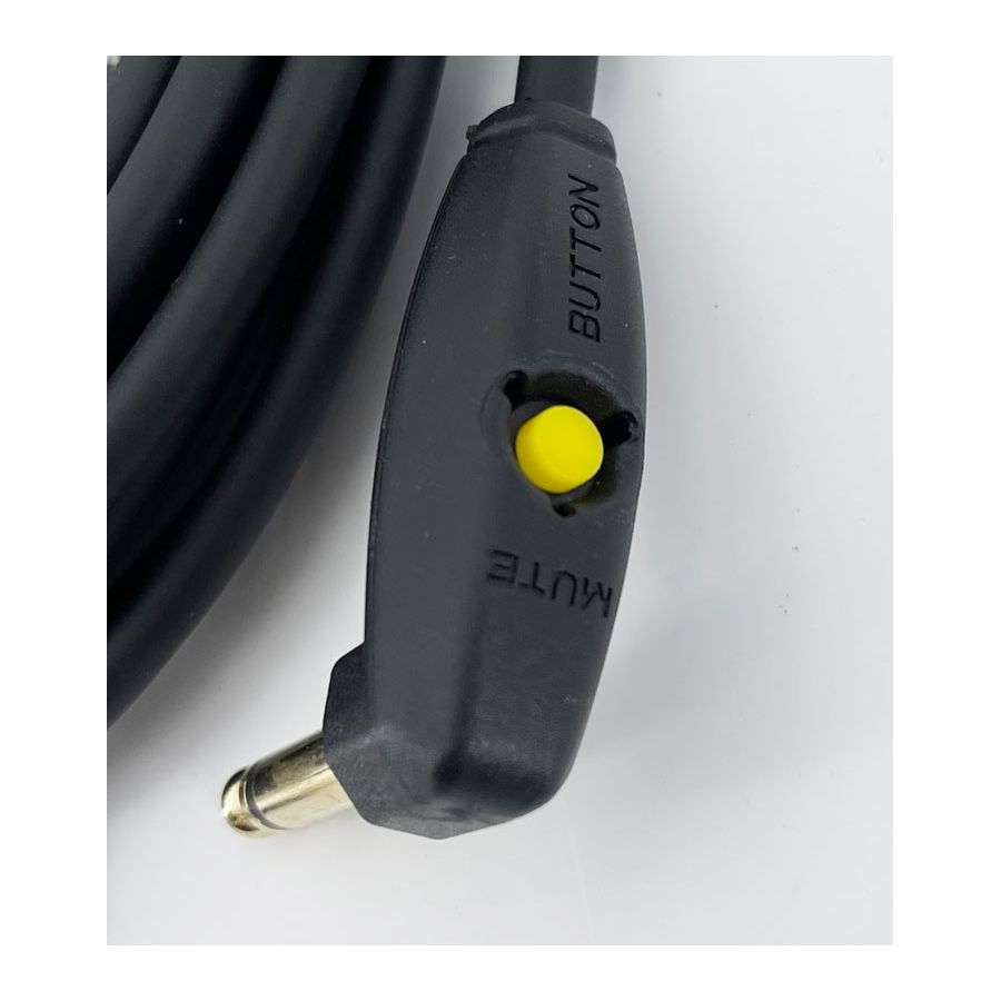 Cable 24AWG noir Tressé Blindé Switch Mute jacks Droit-Coudé 6m Groovit