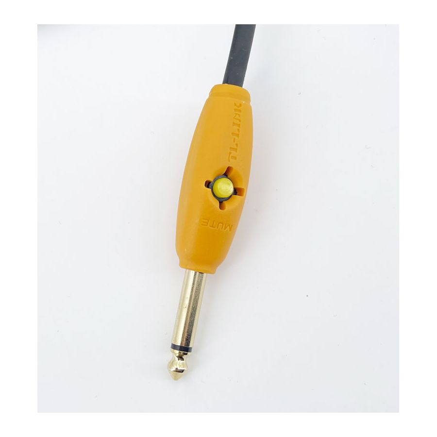 Cable 24AWG noir Tressé Blindé Switch Mute jacks Droit-Coudé oranges 6m Groovit