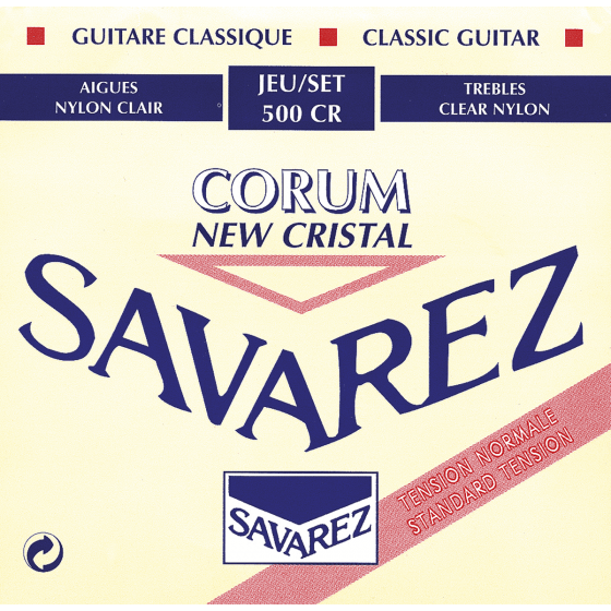 Cordes Guitare Classique Savarez 500CR CRISTAL CORUM ROUGE T/NORM