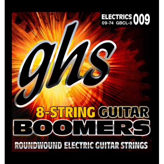 Cordes Guitare Électrique GHS Boomers Custom Light 8c