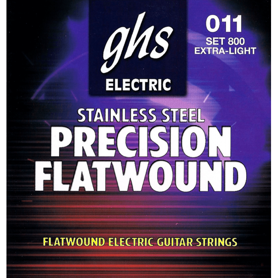 Cordes Guitare Électrique GHS Precision Flatwounds Extra Light