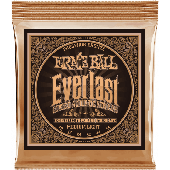 Cordes Guitare Ernie Ball Everlast coated phophore bronze medium light 12-54