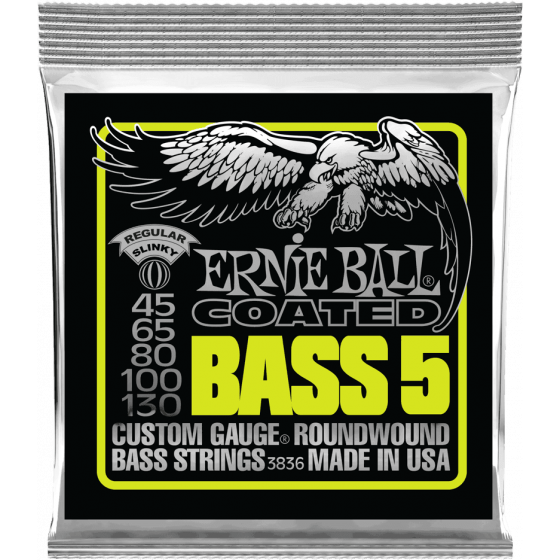 Cordes Basse Ernie Ball Slinky coated /5 cordes 45-130