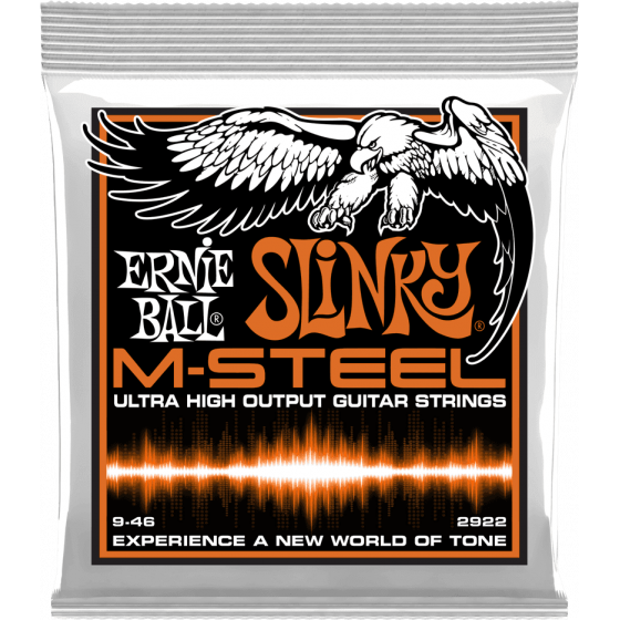 Cordes Guitare Électrique Ernie Ball Slinky m-steel 9-46