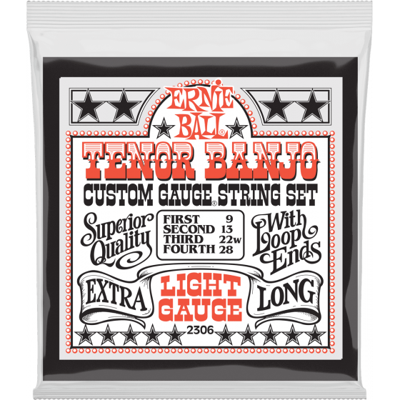 Cordes Basse Banjo Ernie Ball Stainless steel banjo tenor light 9-28