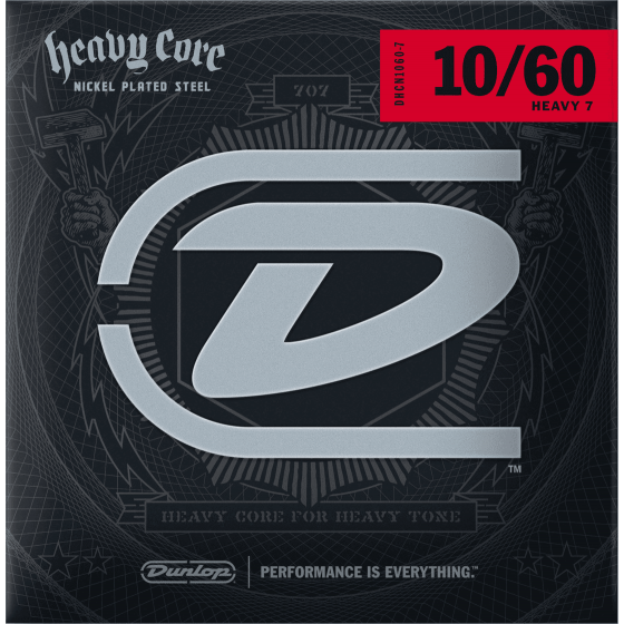 Cordes Guitare Électrique Dunlop HEAVY7 !10-13-17-28-38-48-60