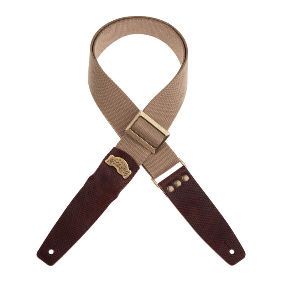 Sangle SC Coton et cuir beige-marron 5cm Magrabo Sangle SC Coton et cuir beige-marron 5cm Magrabo