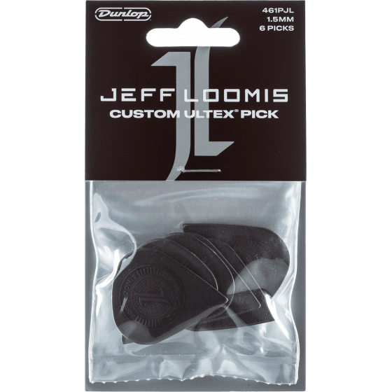 Sachet de 6 Médiators Dunlop Jeff Loomis Custom Ultex, player's pack de 6