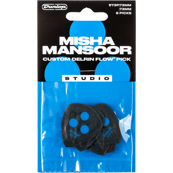 Sachet de 6 Médiators Dunlop Misha Mansoor Delrin Flow 0,73 mm